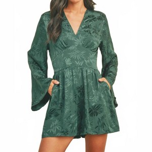 Women's Tropical Jacquard Duster Romper - DRESS FORUM - 1 of 4