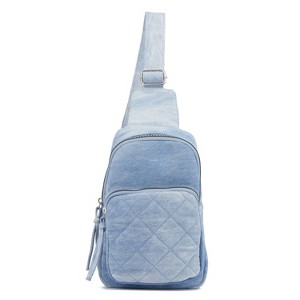 Olivia Miller Women's Sling Bag - Denim Blue - BLUE/ DENIM - 1 of 4