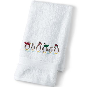 Lands' End Cotton Embroidered Hand Towel - 1 of 2