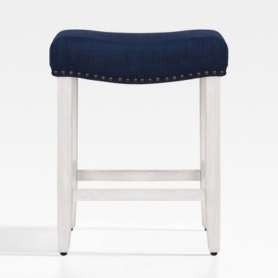WestinTrends Upholstered Saddle Seat Bar Stool