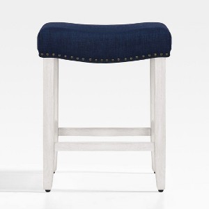 WestinTrends Upholstered Saddle Seat Bar Stool - 1 of 4