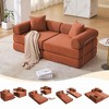 Sapphtopaz 73" Couches for Living Room 2-in-1 Convertible Sofa Bed with Removable Armrests Mattress Sofa with 2 Pillows Sleeper Sofa for Bedroom - 2 of 4