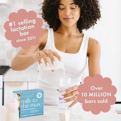 Boobie Milk to the Max Lactation Bar Herbal Supplement for Breastfeeding Oatmeal Chocolate Chips - 6ct