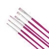 Unique Bargains Paint Brush Setfor Gouache Nylon Bristles with Aluminum Collar and Plastic Handle 6 Pcs - 3 of 3