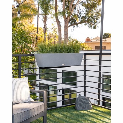 Gray 36" Recycled Plastic Railing Planter