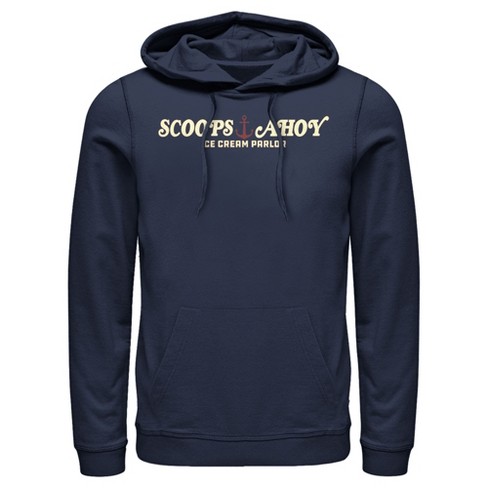 Men's Stranger Things Scoops Ahoy Nautical Logo Pull Over Hoodie - image 1 of 3