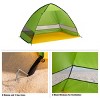 Pop Up Beach Tent with UV Protection and Ventilation Windows – Water and Wind Resistant Sun Shelter for Camping, Fishing, or Play by Wakeman (Green) - 4 of 4