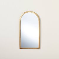  Hearth & Hand Magnolia Arched 8 x 16 Inch Metal Frame Wall Mirror Brass Finish