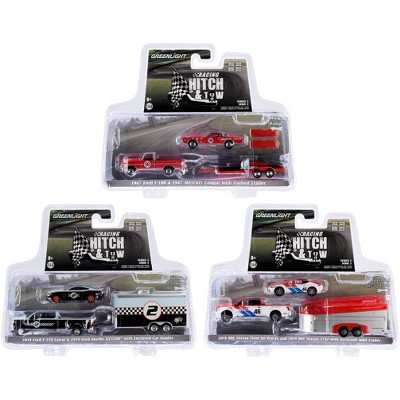 Racing Hitch Tow Series 2 Set Of 3 Pieces 1 64 Diecast Model Cars By Greenlight Target - trailer hitch kit roblox