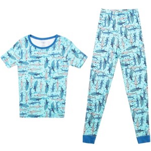 Prince of Sleep Pajamas for Boys Snug-Fit Cotton Boys PJ Set Short Sleeve Tee & Jogger Pant - 1 of 3