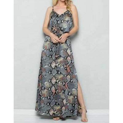Women's Snake Skin Maxi Dress - SEE AND BE SEEN