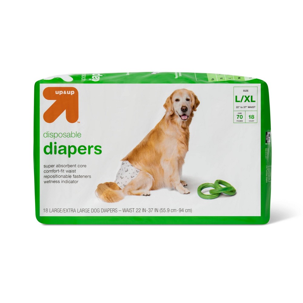 Dog Diapers - 18ct - L/XL - up & up