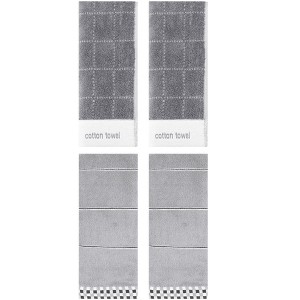 REGALWOVEN 4 Pcs Checked Absorbent Soft Decorative Bathroom Hand Towel 14 x 30 Inch - 1 of 4