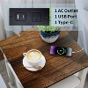 Dyonery Nightstand 18" White End Table with Charging Station Rustic Wood Tall Bedside Table - 4 of 4