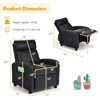 Infans Kids Recliner Chair Adjustable Leather Sofa Armchair w/ Footrest Side Pocket - 2 of 4