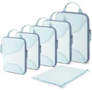 Compression Packing Cubes, 6 Set/4 Set/2 Set Travel Packing Cubes Carry Suitcases, Compression Suitcase Organizers Bag - 1 of 4