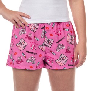 Mean Girls Pajamas Women's So Fetch Burn Book Movie Designs PJ Micro Shorts Pink - 1 of 4