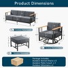 Outdoor Swivel Rocker Patio Chairs High Back Wicker Patio Furniture - 2 of 4