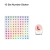 Unique Bargains Laser Capital Alphabet Round Self-Adhesive Reflective Letter Stickers 10 Pcs - 2 of 4