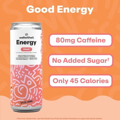 WellWithAll Energy Peach Energy Drink - 12 fl oz