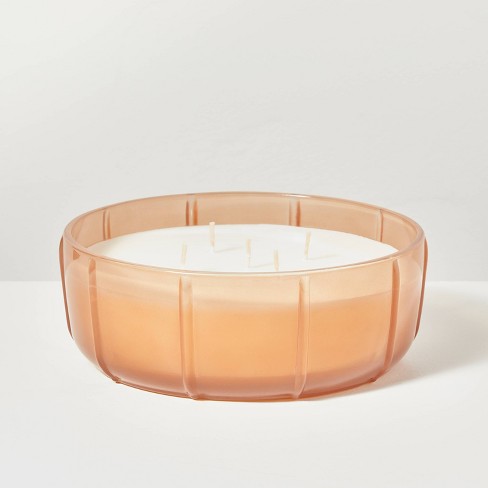 2-Wick Ribbed Ceramic Salt Jar Candle Light Gray 12oz - Hearth & Hand™ with  Magnolia