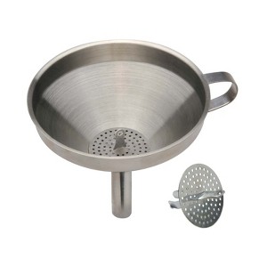 Norpro Heavy Duty Stainless Steel Funnel with Detatchable Strainer, 5.5-Inch - 1 of 3