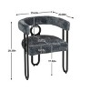 Dining Chair for Sale, Modern Chenille Fabric Upholstered Barrel Dining Chair Side Chair with Three Legs,Kitchen Island Chair-Cuddlewood - 4 of 4