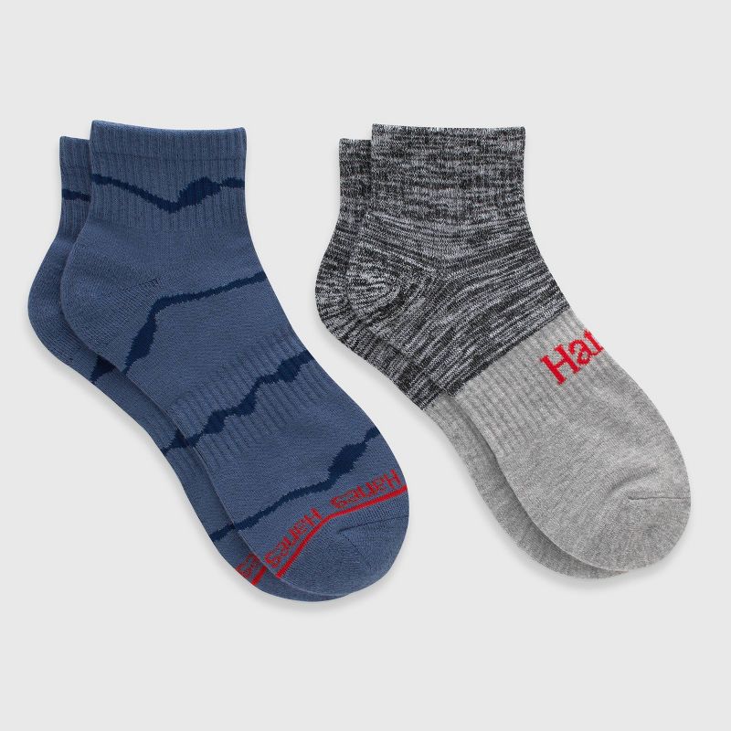 Hanes Originals Premium Men&#39;s Misty Mountain/Coil Ankle Socks 2pk - Blue 6-12, 2 of 4