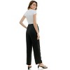 Womens High Waist Pleated Front Dress Pants, Straight Leg, Full Length - 3 of 3