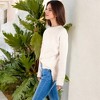 Anna-Kaci Women's Crew Neck Long Sleeve Knit Sweater with Contrast Trim and Ribbed Hem - 4 of 4