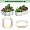 Outdoor Raised Planters,Planter Garden Boxes,Outdoor Raised Garden Bed,Bottomless Galvanised Steel Planter Box for Plants Flowers Herbs Vegetables - 3 of 4