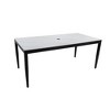 Christopher Knight Home Southey 71" Aluminum Rectangle Dining Table with Stone Top and Umbrella Hole - 2 of 4