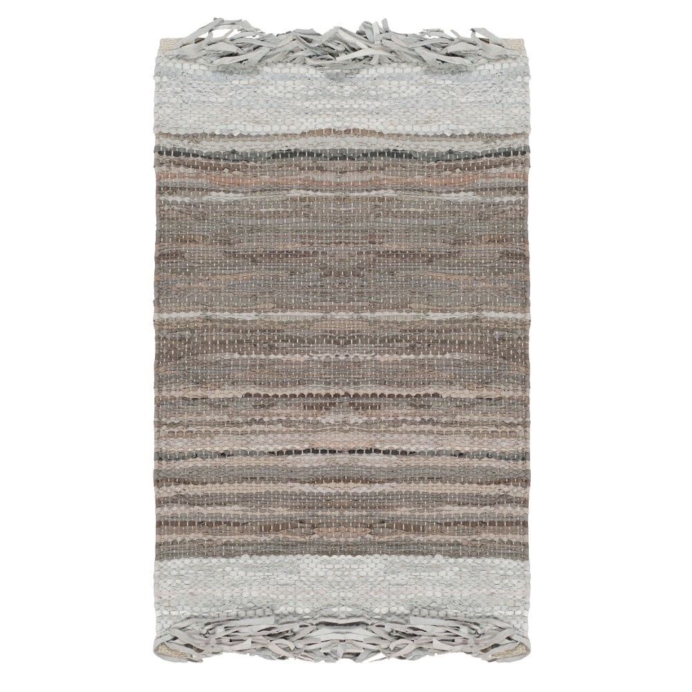 3'x5' Color Block Woven Accent Rug Light Gray/Light Brown - Safavieh