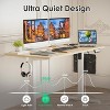 Infurnic Desks, Standing Desk with Splice Board, Adjustable Height Sit Stand Desk for Office or Home, Brown, 24"*48"*27.5" - 3 of 4