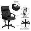 Emma and Oliver High Back Ergonomic Massage Black LeatherSoft Ripple Office Chair, Remote Pocket - 3 of 4