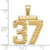 Black Bow Jewelry 14k Yellow Gold, Varsity Collection, Large D/C Pendant Number 37 - 2 of 3