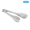 Unique Bargains Tea Party Stainless Steel Dessert Tongs 2 Pcs - 3 of 4