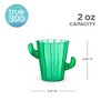 True Zoo Cactus Tequila Shot Glasses - Novelty Succulent Party Funny Cute Shot Glass Set, Unique Shooters in Green - 3 of 4