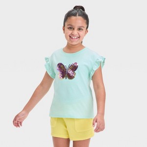 Girls' Short Sleeve Flip Sequin T-Shirt - Cat & Jack™ - 1 of 4