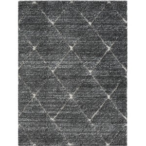 LIVN CO. Modern Large Diamond Trellis Shag Area Rug - 1 of 4