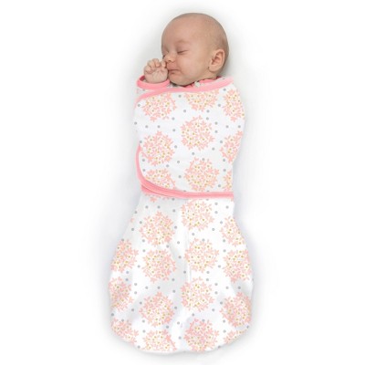 SwaddleDesigns Omni Swaddle Sack Swaddle Wrap - Pink Heavenly Floral - S - 0-3 Months