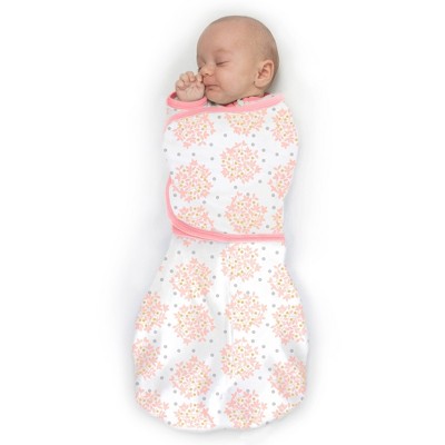 SwaddleDesigns Omni Swaddle Sack Swaddle Wrap - Pink Heavenly Floral - S - 0-3 Months