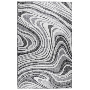 Liora Manne Malibu  Indoor/Outdoor Rug  Charcoal.. - 1 of 4