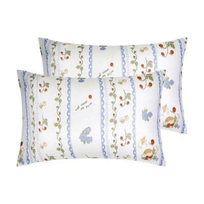 Unique Bargains Soft Breathable Floral Pattern Machine Washable Envelope Closure Pillowcase 2 Pcs