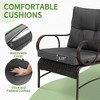 HOMEFUN 3 Pieces Patio Set Outdoor Wicker Furniture Sets Modern Rattan Chair Conversation Sets with Coffee Table - 3 of 4