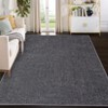 Washable Modern Solid Textured Rug Non Slip Low Pile Rug Soft Contemporary Throw Floor Cover Foldable Indoor Carpet for Living Room Bedroom Nursery - 3 of 4
