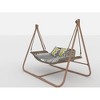 Gulches Hammock Chair Swing with Stand - 570LBS Capacity, Wood-Colored Anti-Rust Frame, Oversized Double (OLD W1132P155978) - 3 of 4