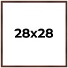 PosterPalooza | Square Classic Modern Brown Picture Frame - UV Acrylic, Foam Board Backing, Hanging Hardware - 2 of 4