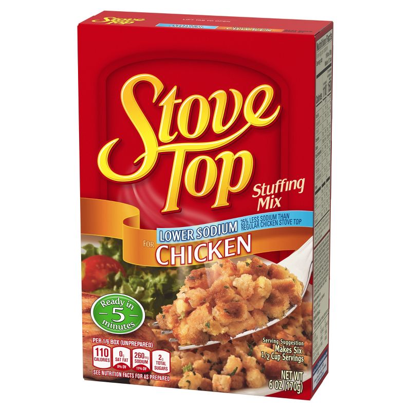 Stove Top Lower Sodium Stuffing Mix for Chicken 6oz, 5 of 11