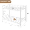 Metal Bunk Bed Twin Over Twin, Industrial Bunkbeds Heavy Duty Bed with Safety Guard Rails and Space-Saving Design, Steel Bed for School, Bedroom - 3 of 4